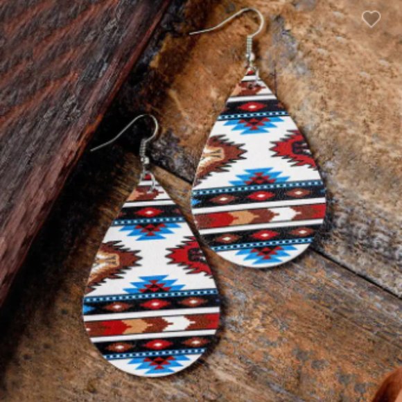 Jewelry - NWT Leather Aztec Earrings